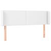 vidaXL T&ecirc;te de lit avec oreilles Blanc 147x16x78/88 cm Similicuir