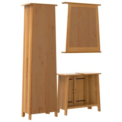 vidaXL Ensemble de meubles de salle de bain 3 pcs bois de pin massif