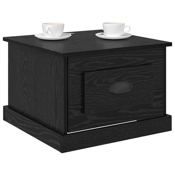 vidaXL Table basse Ch&ecirc;ne noir 50 x 50 x 35 cm Bois d'ing&eacute;nierie