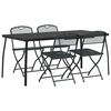 vidaXL Ensemble de meubles d'ext&eacute;rieur 5 pc Anthracite Fer et Acier