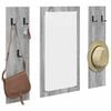 vidaXL Porte-manteau mural Montage mural Gris Sonoma 96 x 1,5 x 90 cm