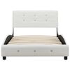 vidaXL Cadre de lit sans matelas blanc similicuir 90x200 cm