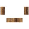 vidaXL Ensemble meuble TV 4 pcs Bois Ancien Bois d'ing&eacute;nierie