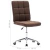 vidaXL Chaises &agrave; manger lot de 2 marron tissu