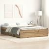 vidaXL Cadre de lit sans matelas ch&ecirc;ne artisanal 160x200 cm