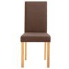vidaXL Chaises &agrave; manger lot de 2 marron tissu