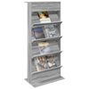 vidaXL &Eacute;tag&egrave;re &agrave; magazines avec &eacute;tag&egrave;re Gris Sonoma 70 x 41 x 156 cm