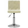 vidaXL Chaises pivotantes &agrave; manger lot de 2 cr&egrave;me velours