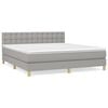 vidaXL Sommier &agrave; lattes de lit avec matelas Gris clair 160x200cm Tissu