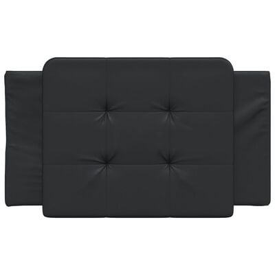 vidaXL Coussin de tête de lit noir 80 cm similicuir