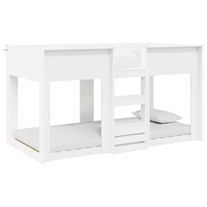 vidaXL Lit Superpos&eacute; pour Enfants Blanc 75 x 190 cm Bois d'ing&eacute;nierie
