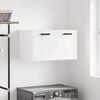vidaXL Armoire murale Blanc brillant 60x36,5x35 cm Bois d'ing&eacute;nierie