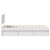 vidaXL Cadre de lit avec t&ecirc;te de lit Blanc 90 x 200 cm Pin massif