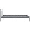 vidaXL Cadre de lit sans matelas gris m&eacute;tal 120x200 cm