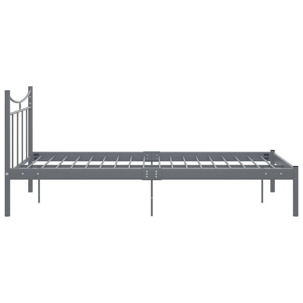 vidaXL Cadre de lit sans matelas gris m&eacute;tal 120x200 cm
