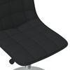 vidaXL Chaises pivotantes &agrave; manger lot de 2 noir tissu