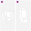 vidaXL Distributeur pour lapins Noir 12,5 x 26 x 28,5 cm