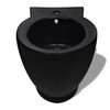 vidaXL Ensemble de toilette et bidet Céramique Noir