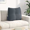 vidaXL Coussin de Dos Gris fonc&eacute; 60 x 24 x 50 cm Velours