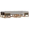 vidaXL Ensemble de canap&eacute;s d'ext&eacute;rieur 8 pcs Naturel et gris clair