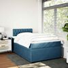 vidaXL Sommier &agrave; lattes de lit et matelas bleu 120x200 cm velours