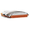 vidaXL Cadre de lit &agrave; LED sans matelas 160x200 cm bois massif