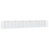vidaXL Lit sur&eacute;lev&eacute; &agrave; gabions arqu&eacute; 600x50x100 cm Fer galvanis&eacute;