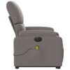 vidaXL Fauteuil inclinable de massage &eacute;lectrique Taupe Tissu