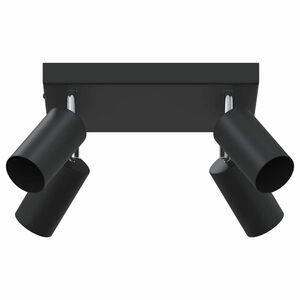 vidaXL Spot de plafond avec des projecteurs Noir 26 x 26 x 16 cm m&eacute;tal