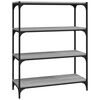 vidaXL Biblioth&egrave;que Sonoma gris 80x33x100 cm Bois d'ing&eacute;nierie acier