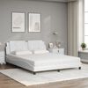 vidaXL Lit avec matelas Zadar blanc 160x200 cm similicuir