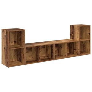 vidaXL Ensemble meuble TV 4 pc Bois Ancien Bois d'ing&eacute;nierie