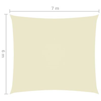 vidaXL Voile de parasol Tissu Oxford rectangulaire 6x7 m Crème