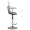 vidaXL Tabourets de bar lot de 2 gris tissu