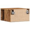 vidaXL Table de chevet murale vieux bois 35x35x20 cm