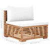 vidaXL Salon de jardin 4 pcs avec coussins Bois de teck solide