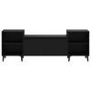 vidaXL Meuble TV Noir 160x35x55 cm Bois d'ing&eacute;nierie