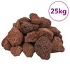 vidaXL Roches volcaniques 25 kg rouge 5-8 cm