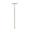 vidaXL Corde de travail Blanc 3 mm 250 m polypropyl&egrave;ne