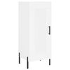 vidaXL Buffet haut Blanc 34,5x34x180 cm Bois d'ing&eacute;nierie