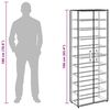 vidaXL Armoire &agrave; chaussures Cr&egrave;me 60x30x166 cm Tissu