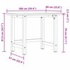 vidaXL &Eacute;tabli 100x(55-60)x81,5 cm bois massif de h&ecirc;tre