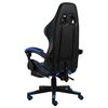 vidaXL Fauteuil de jeux vidéo avec repose-pied Noir et bleu Similicuir