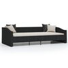 vidaXL Lit avec &eacute;clairage USB Noir Tissu 90x200 cm