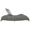 vidaXL Chaise longue double avec coussin R&eacute;sine tress&eacute;e Anthracite