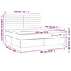 vidaXL Sommier &agrave; lattes de lit avec matelas Gris clair 180x200cm Tissu