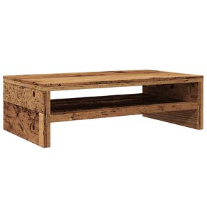 vidaXL Support de moniteur vieux bois 42 x 24 x 13cm bois d'ing&eacute;nierie