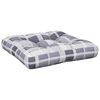 vidaXL Coussins de palette lot de 2 motif &agrave; carreaux gris tissu