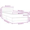 vidaXL Sommier &agrave; lattes de lit avec matelas et LED rose 80x220 cm velours