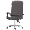 vidaXL Fauteuil de massage inclinable de bureau Gris Similicuir
